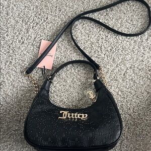 Juicy Couture Black and Gold Shoulder Bag